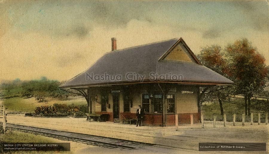Postcard: Fitchburg Depot, Jefferson, Massachusetts